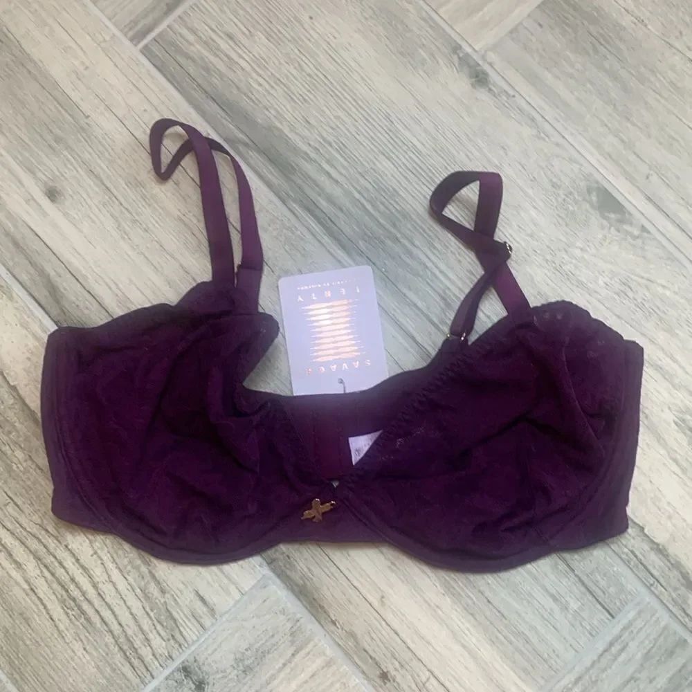 Savage X Fenty Tagged by Savage Unlined Bra Late Night Purple 36DDD
